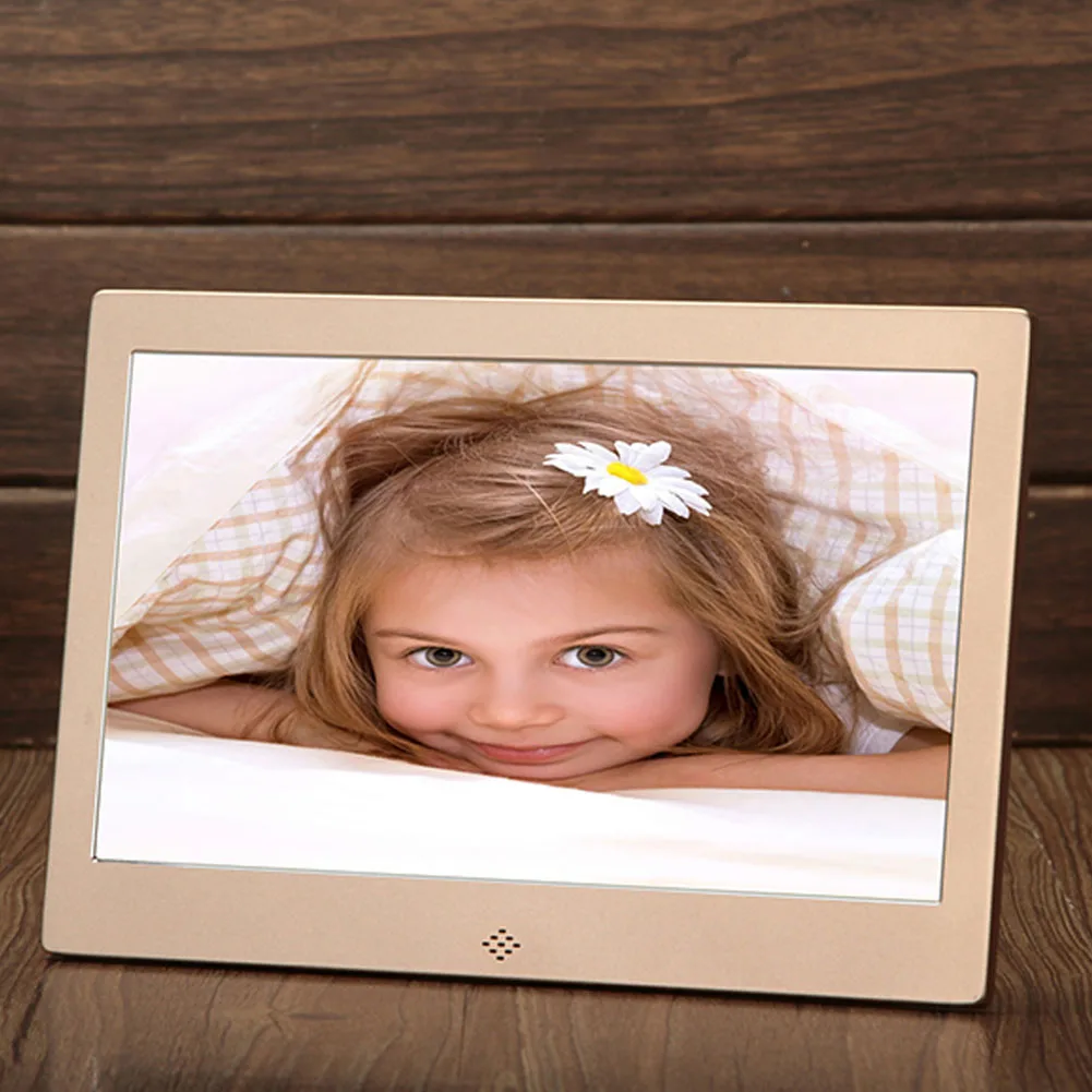 

10 Inch Metal LED Digital Photo Frame Video Music Calendar Clock Player 1024x600 Resolution