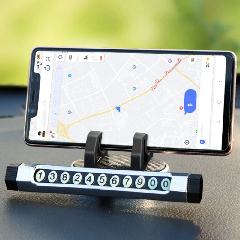 Автомобильный держатель для телефона Автомобильная Временная парковочная карта Мобильный телефон кронштейн телефонный номер пластина Авто Наклейка