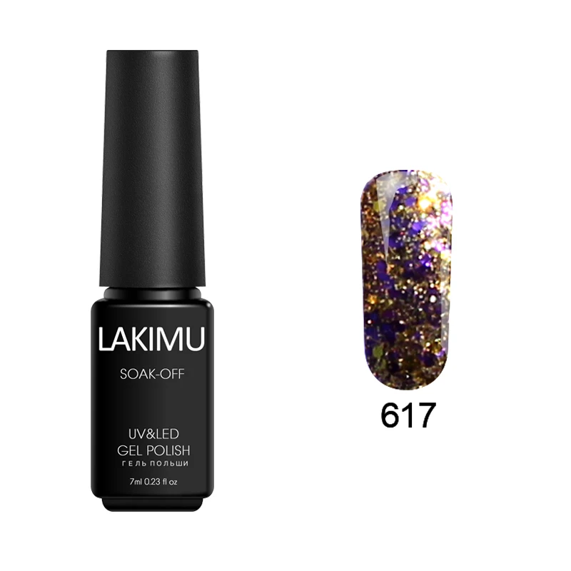 617 Lakimu 3D Алмазный Блеск Bluesky Гель-лак для ногтей долговечный супер звезда замочить от УФ светодиодный Гель-лак для ногтей Перманентный акриловый набор для ногтей - Цвет: 617