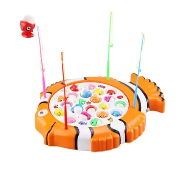 

Children's Kids Fishing Board Toy Game Fish Electric Magnetic Educational Rotating Hot Sales