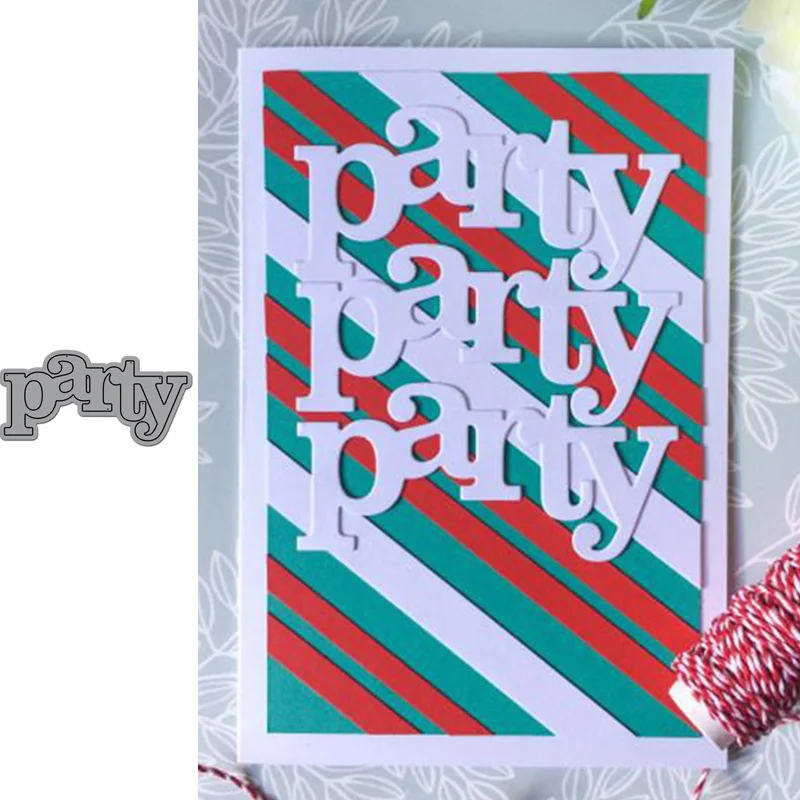 Party Letters Shape Metal Cutting Dies Stencils For Handcrafts DIY Paper Card Scrapbooking Embossing Decorative Tools Model | Дом и сад
