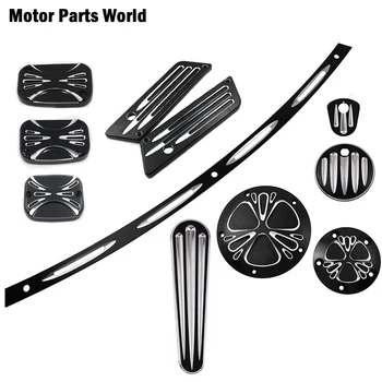 

Motorcycle Master Cylinder Cover Windshield Trim Derby Cover & Timing Timer Covers Ignition Switch Cover For Harley Touring FLHR