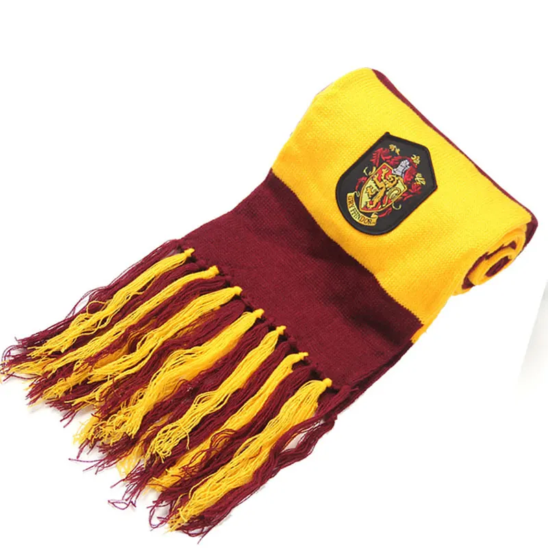 Gryffindor Slytherin Hufflepuff Ravenclaw шарфы с кисточками 2019 зимний теплый плотный шарф в