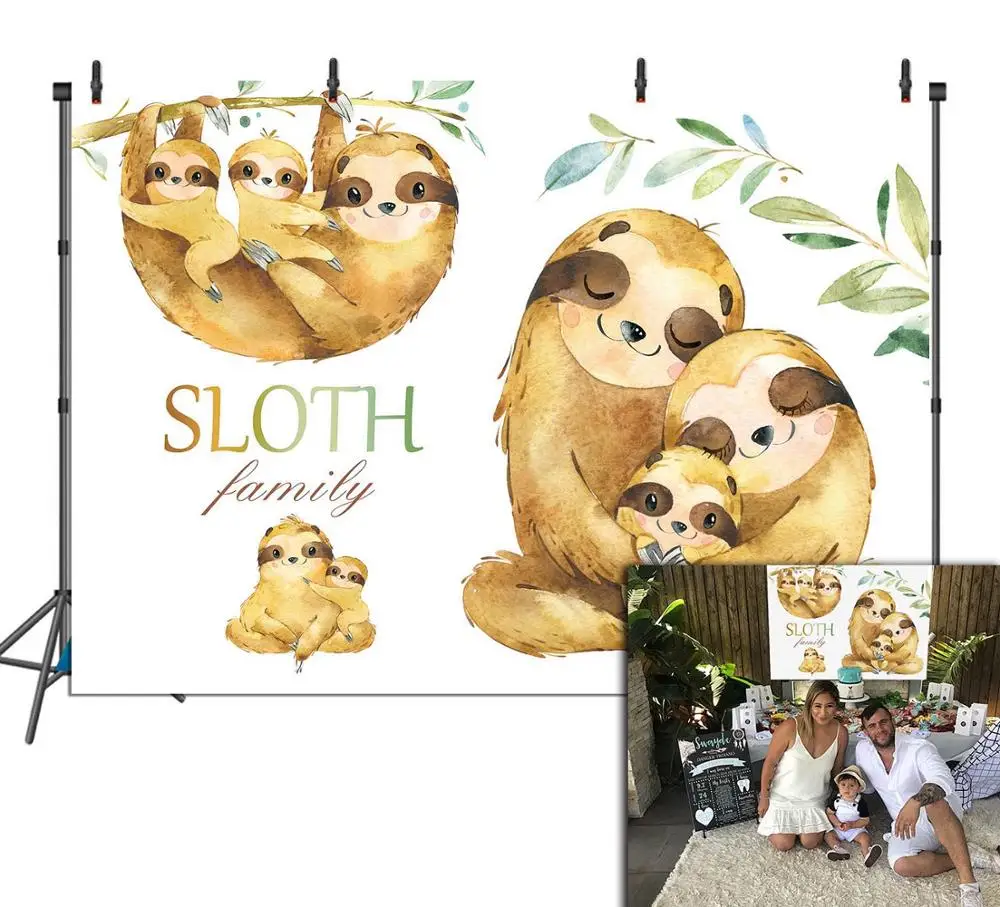 sloth baby shower decorations