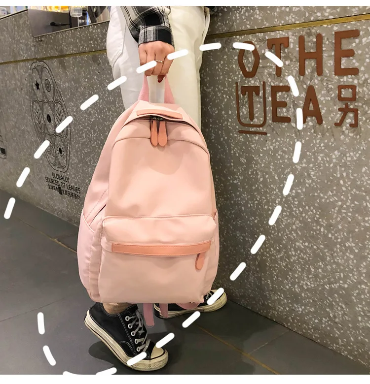 Хит, женский корейский рюкзак Harajuku Ulzzang для старшеклассников, простой универсальный рюкзак для кампуса, модный рюкзак, нейлоновый рюкзак