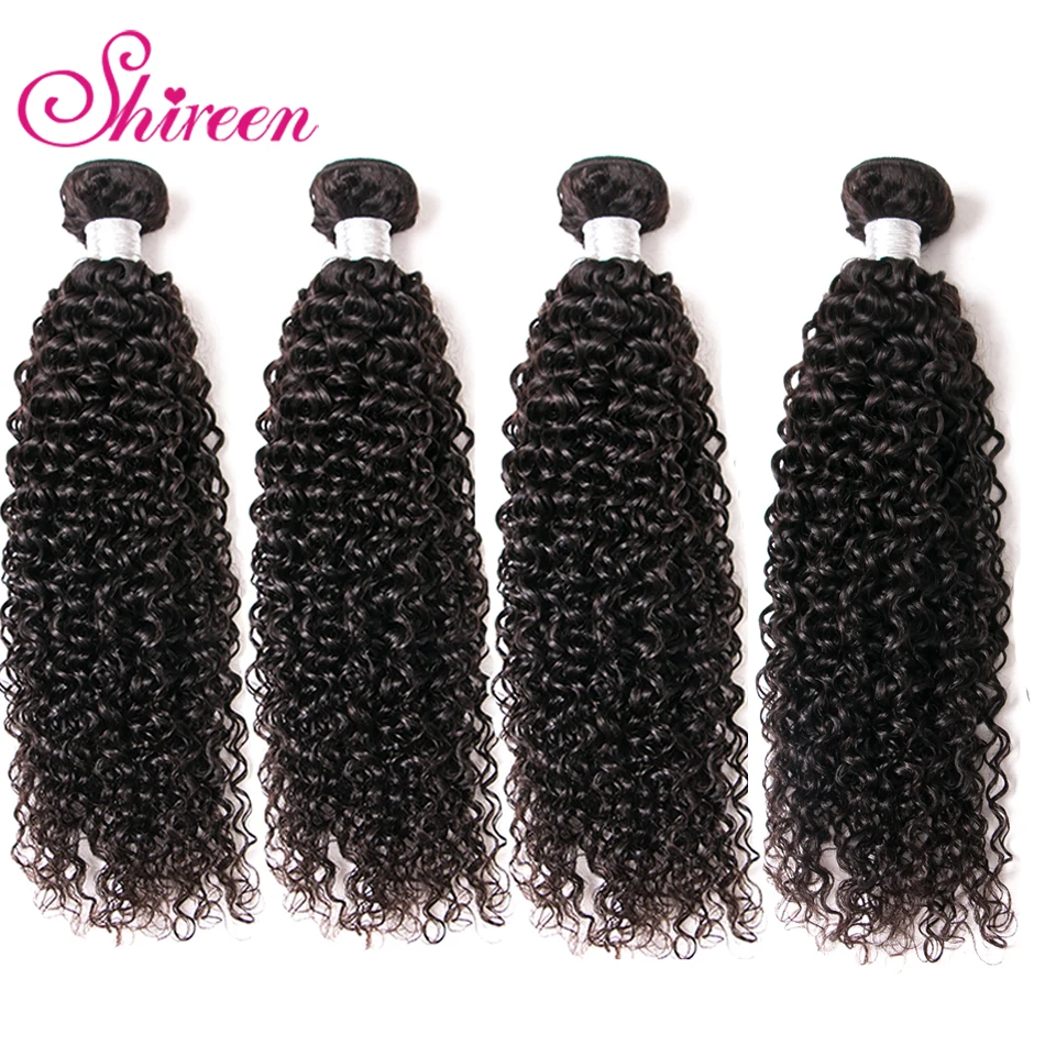 Монгольские странный вьющиеся волосы 4 Связки сделки 100% человеческих волос Weave пучки-натуральный черный не Реми tissage cheveux bresiliens