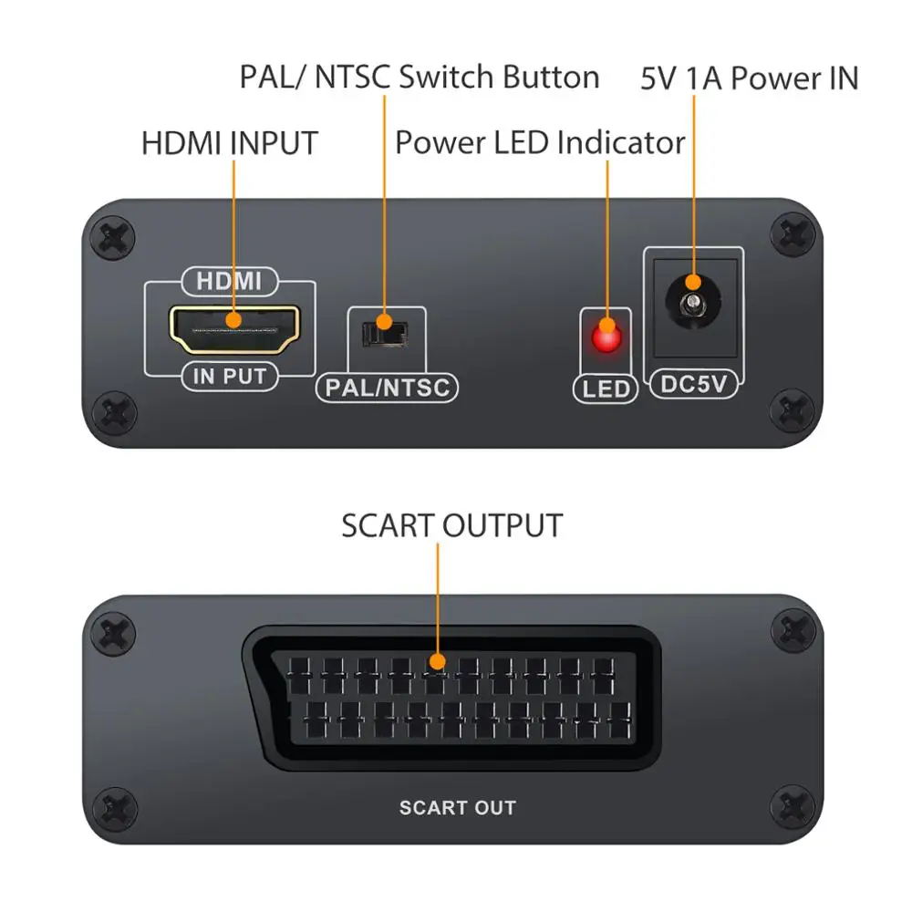 Prozor HDMI в SCART конвертер с 1 5 м кабель 1080P Композитный HD видео стерео аудио адаптер
