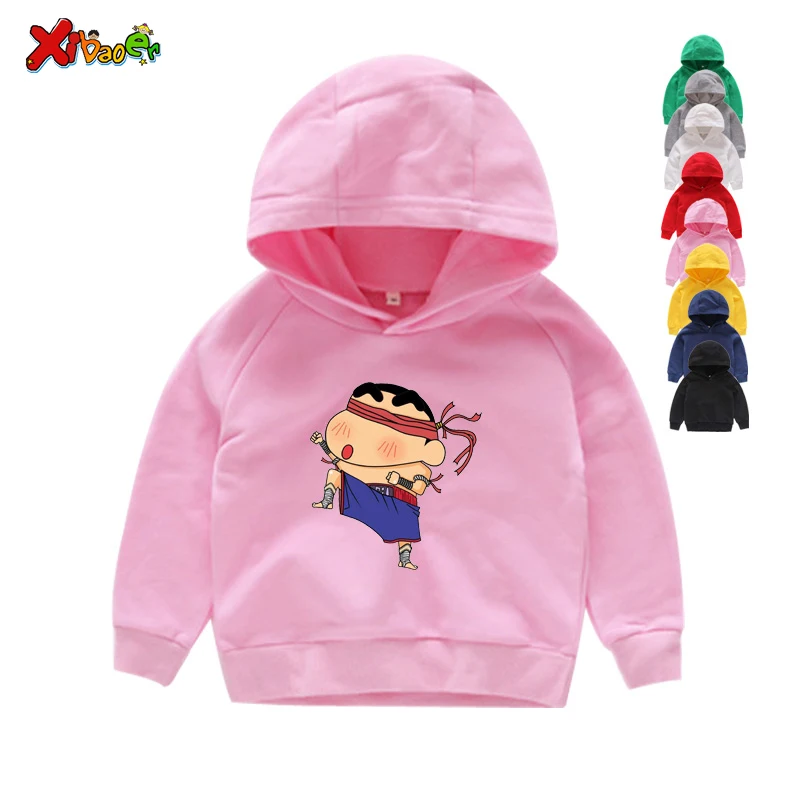 Милые детские толстовки с капюшоном Crayon Shin Chan; Сезон Зима; забавные толстовки; коллекция года; Зимние толстовки с длинными рукавами с героями мультфильмов для мальчиков; толстовки; От 2 до 9 лет
