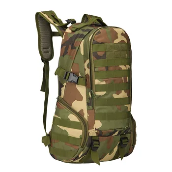 

Hiking Backpack 40L Molle Tactical Bag Military Assault Pack Casual Backpack Woodland Camo