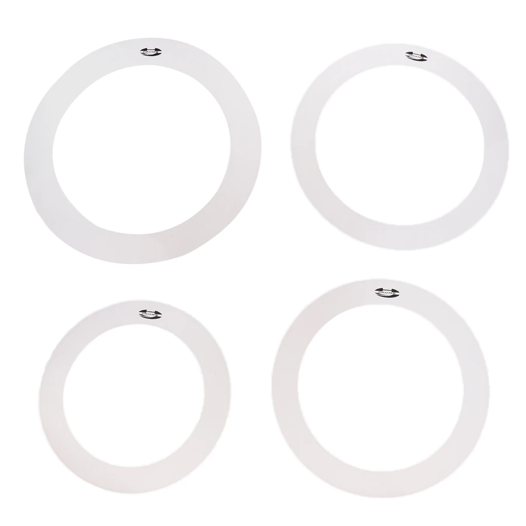Pack of 4 Drum Muffler Rings Tone Control, 10inch 12inch 14inch 16inch