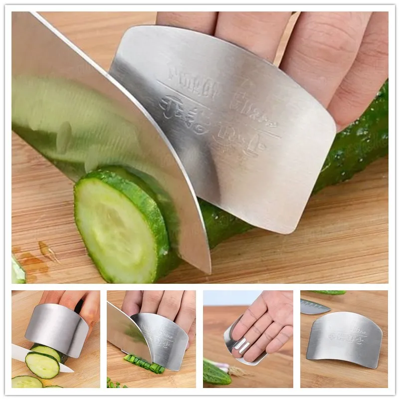 

2020 Hot New Arrival UK STOCK Kitchen Stainless Steel Finger Protector Hand Cut Safe Guard Knife Tool Kitchen Finger Protector