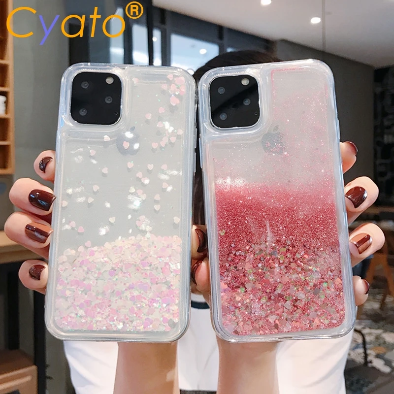 Жидкий зыбучий песок блестящий чехол для телефона iPhone 11 Pro Max XS X XR 6 6S 8 7 Plus 5 5S SE