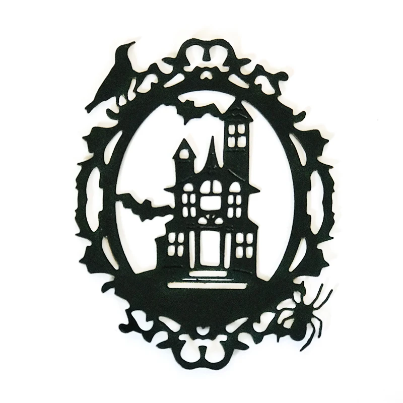 Happy Halloween Spooky Manor штампы для резки металла рамка скрапбукинга ремесло высечки DIY
