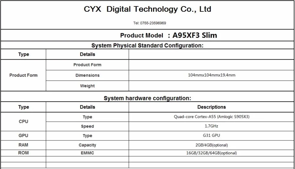 XGODY Android ТВ приставка A95 F3 тонкий 4K HD медиаплеер 75fps Смарт ТВ приставка S905X 2 ГБ 4 ГБ ram 2,4G/5G WiFi глобальная версия