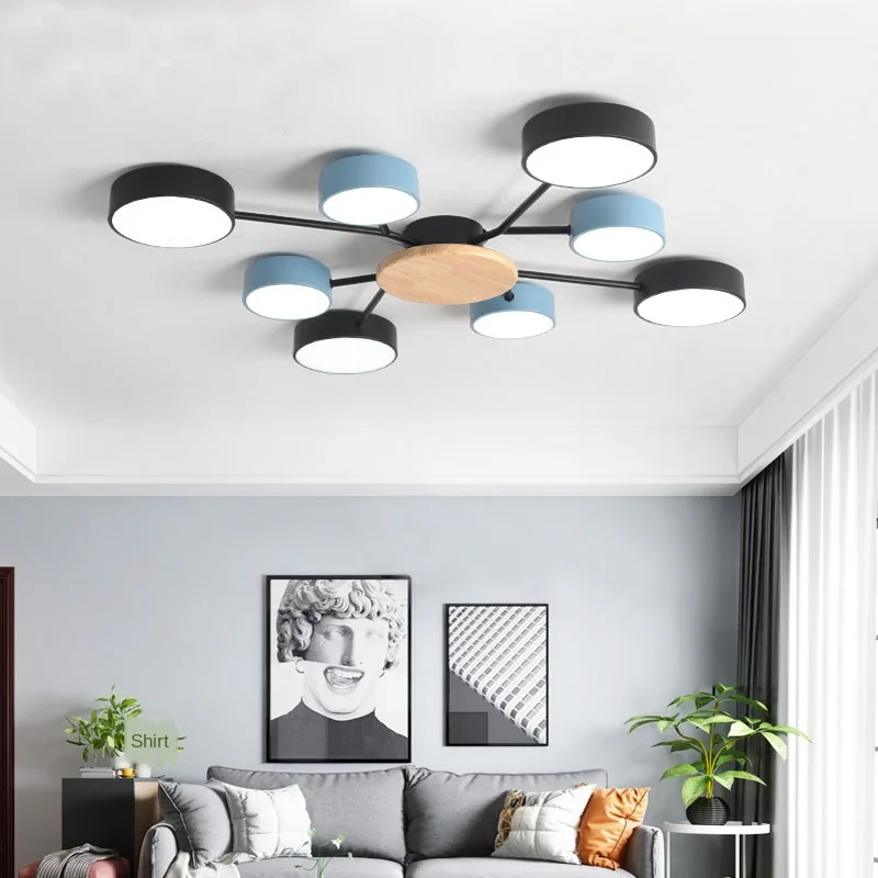 Nordic style stylish room bedroom LED ceiling lamp modern minimalist living room lamp hotel villa light ► Photo 3/6