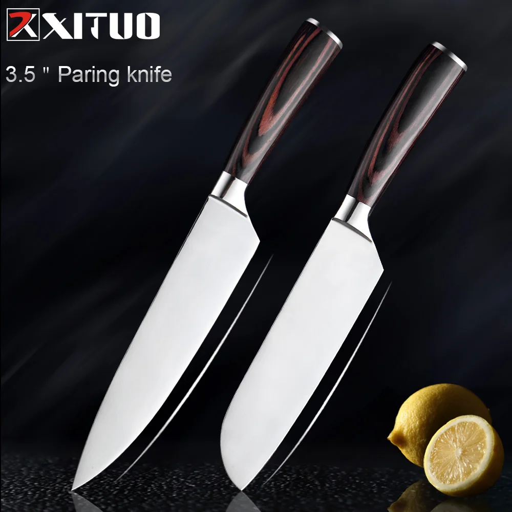 Новый кухонный нож XITUO Santoku лезвие из японской стали острый высокоуглеродистой