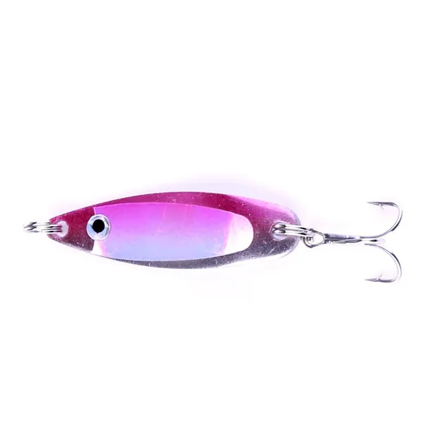 1PCS Hot 5CM/6.5G Metal Sequin Fishing LURE Artificial Bait 3D Eyes With Ring And Three Hooks 3