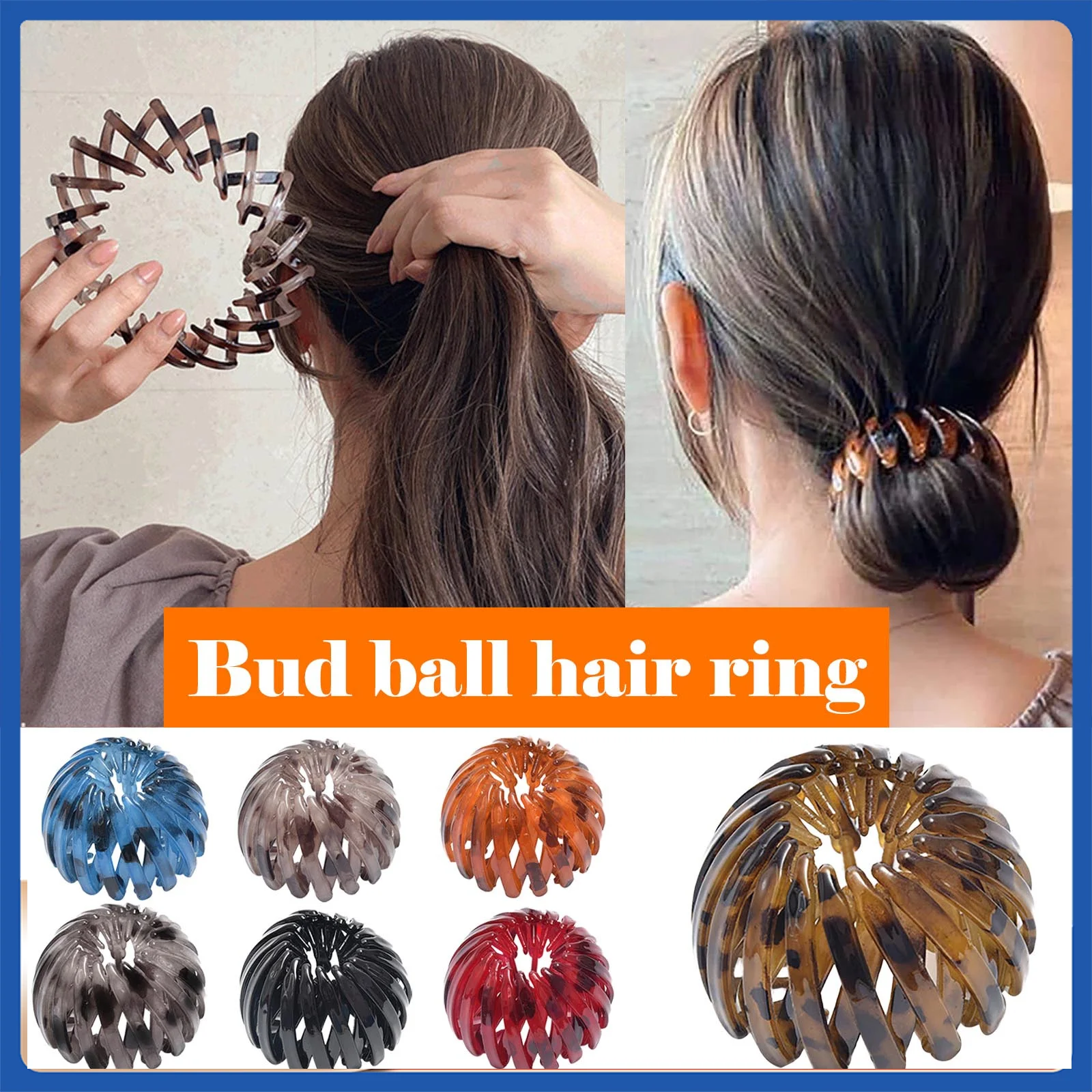 Hebilla de cola de caballo para peluquería para mujer, pinzas para el pelo, nido de aves, extensión de cola de cristal, soporte para moños, pinzas para el pelo