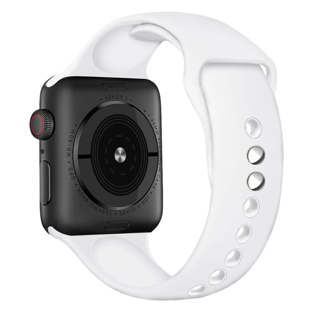Ремешок для Apple Watch 38 мм 42 мм iWatch 4 ремешок 44 мм 40 мм спортивный силиконовый ремень браслет correa Apple watch 5 4 3 2 аксессуары