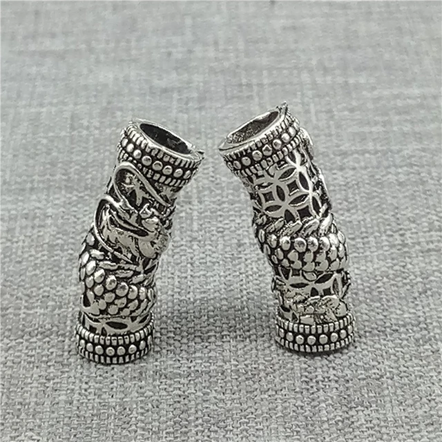 2pcs of 925 Sterling Silver Large Hole Dragon Beads European