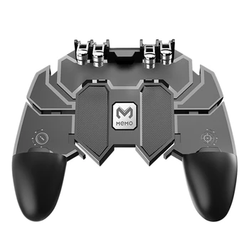 

Mobile Game Controller with 4 Triggers Compatible for PUBG Mobile [6 Finger Operation], for IOS Android Phone