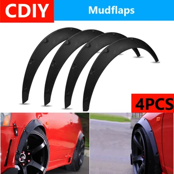 

4Pcs 2inch Universal Flexible Car Mudguards Mud Splash Guards Mud Flaps Fender Flares Extra Wide Body Wheel Arches