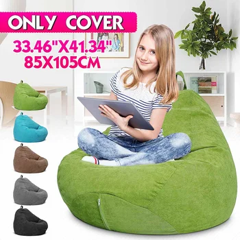 

Lazy Sofas Cover Bean Bag Chairs without Filler Corduroy Cloth Lounger Seat Bean Bag Puff Couch Tatami Living Room Furniture