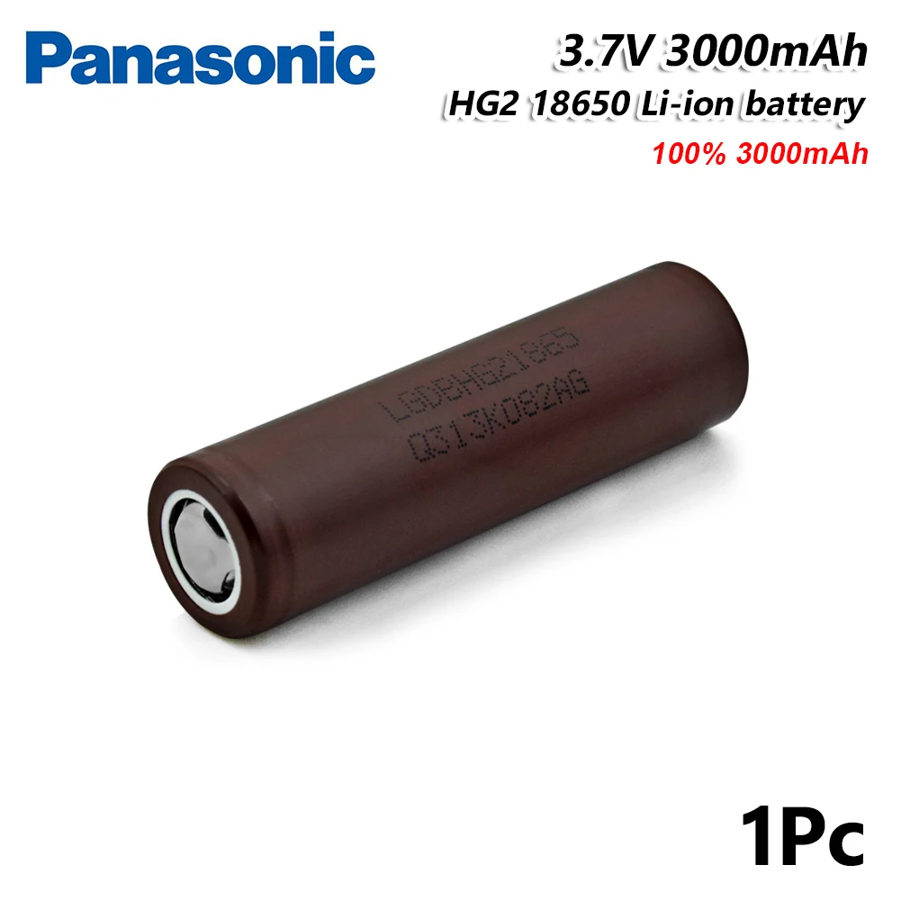 Panasonic 18650 аккумулятор HG2 3000mAh 3,7 V 18650 Литиевый ПЕРЕЗАРЯЖАЕМЫЙ разряд 20A Выделенные электронные аккумуляторы питания
