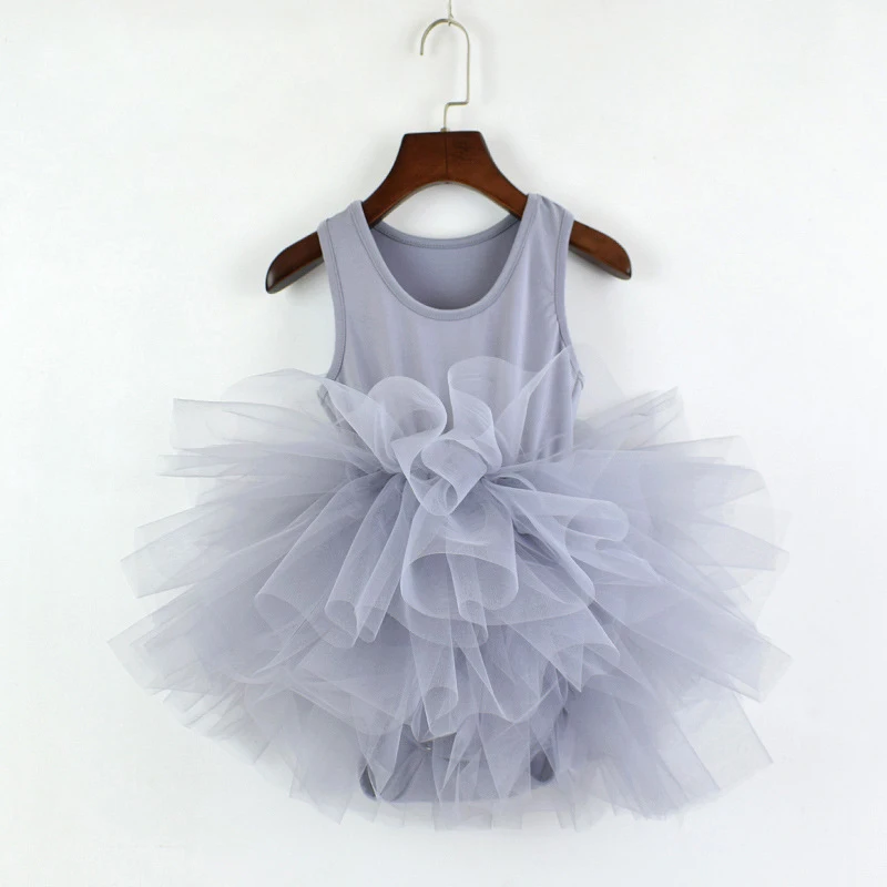 New Girls Dance Practice Clothing Ballet Tutu Dance Dress Kids Princess Skirt Costumes Sleeveless Gymnastics Leotards Dancewear