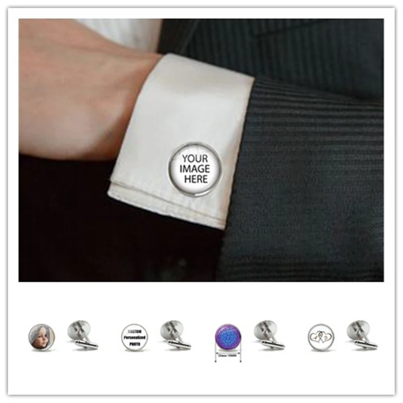 Personalized Custom Cufflinks Mum Dad Baby Children Grandpa Parents