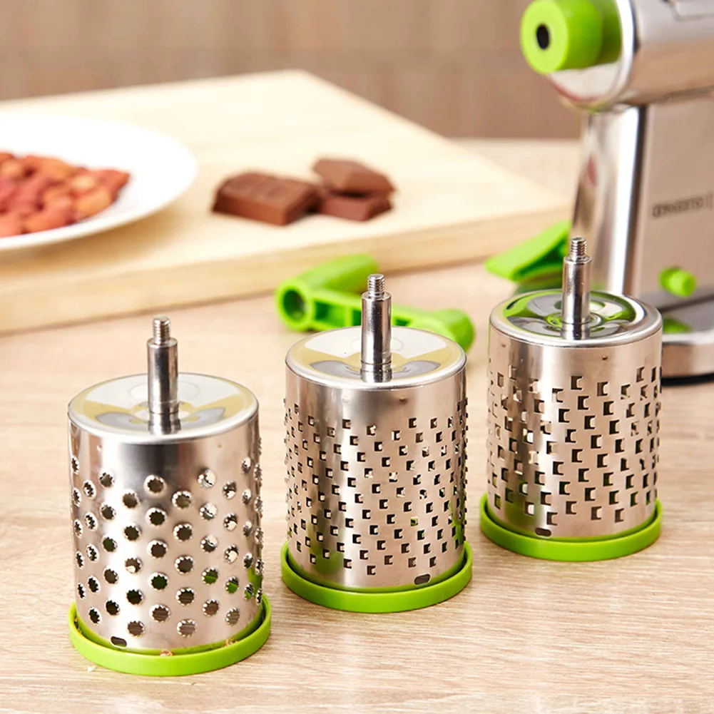 Hand Crank Rotary Cheese Grater Stainless Steel Vegetable Cheese Grater  Shredder Grinder Slicer Cutter Kitchen Tools Accessories