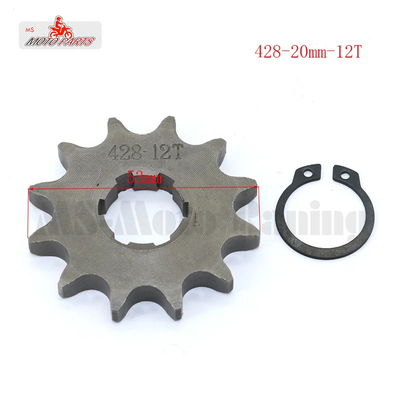 428 10-19 Tooth 17mm ID Front Engine Sprocket for Stomp YCF Upower Dirt Pit Bike ATV Quad Go Kart Moped Buggy Scooter Motorcycle 