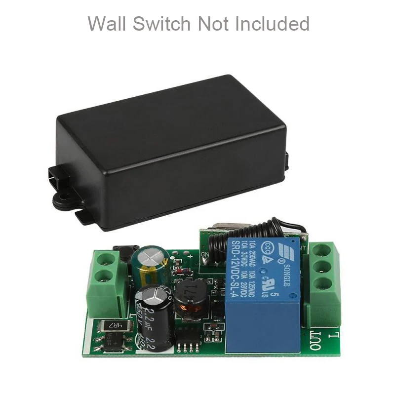 AC 220V 1CH Receiver QIACHIP 433 МГц беспроводной радиочастотный передатчик для настенной панели+ RF AC 110 В 220 В 1 CH Пульт дистанционного управления приемник для освещения зала спальни - Цвет: AC 220V 1CH Receiver