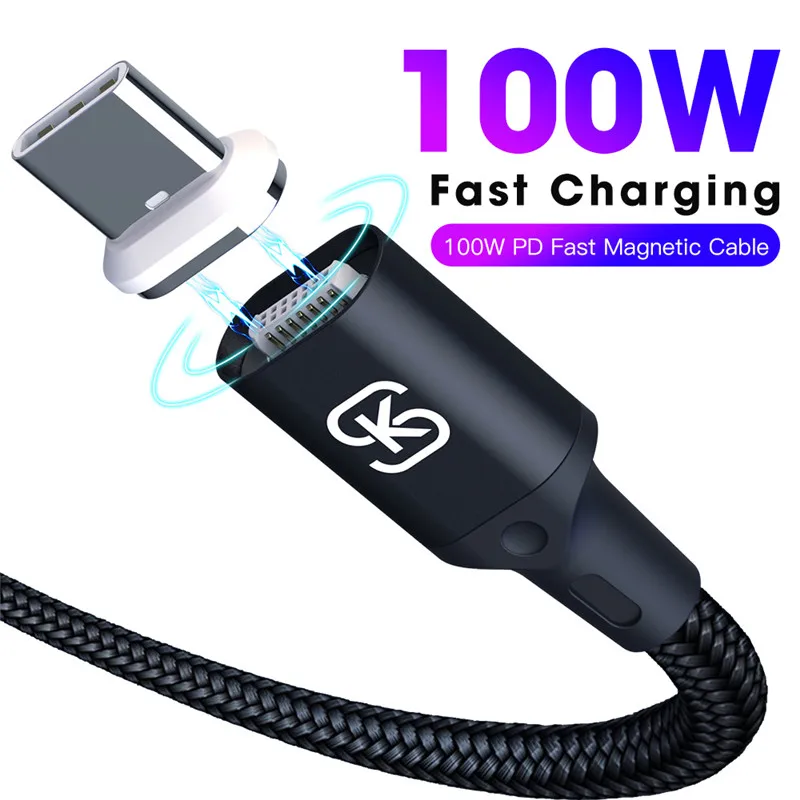 Магнитный зарядный кабель SIKAI 100 Вт PD для быстрой зарядки USB-C Type-C Macbook Pro ноутбука |