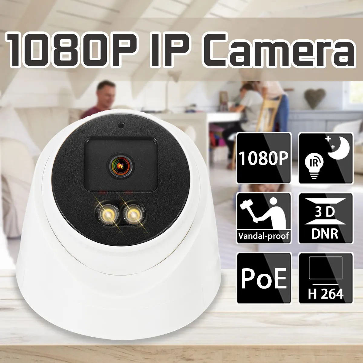Ip-камера Wifi камера полноцветная ночного видения 2МП охранная наружная камера видеонаблюдения CCTV ночного видения видеонаблюдение POE