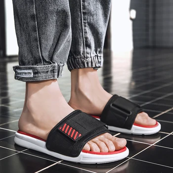 

2020 New Summer Black men's slippers fashion 4D flip-flops beach men sandals outdoor platform sandals slippers zapatillas hombre