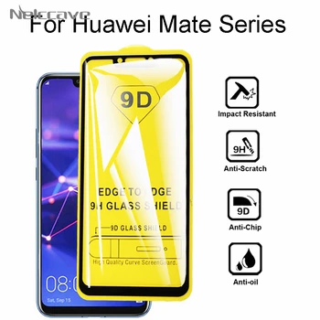 

50Pcs 9D Curved Full Coverage Tempered Glass For Huawei P Smart Plus 2019 Mate 30 20 Lite 10 Pro 9 Screen Protector Cover Film