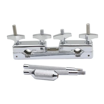 

1Pcs Iron Connecting Clamp Holder Bracket Rod Percussion Drum Set for Cowbell Accessory Drum Set Professional