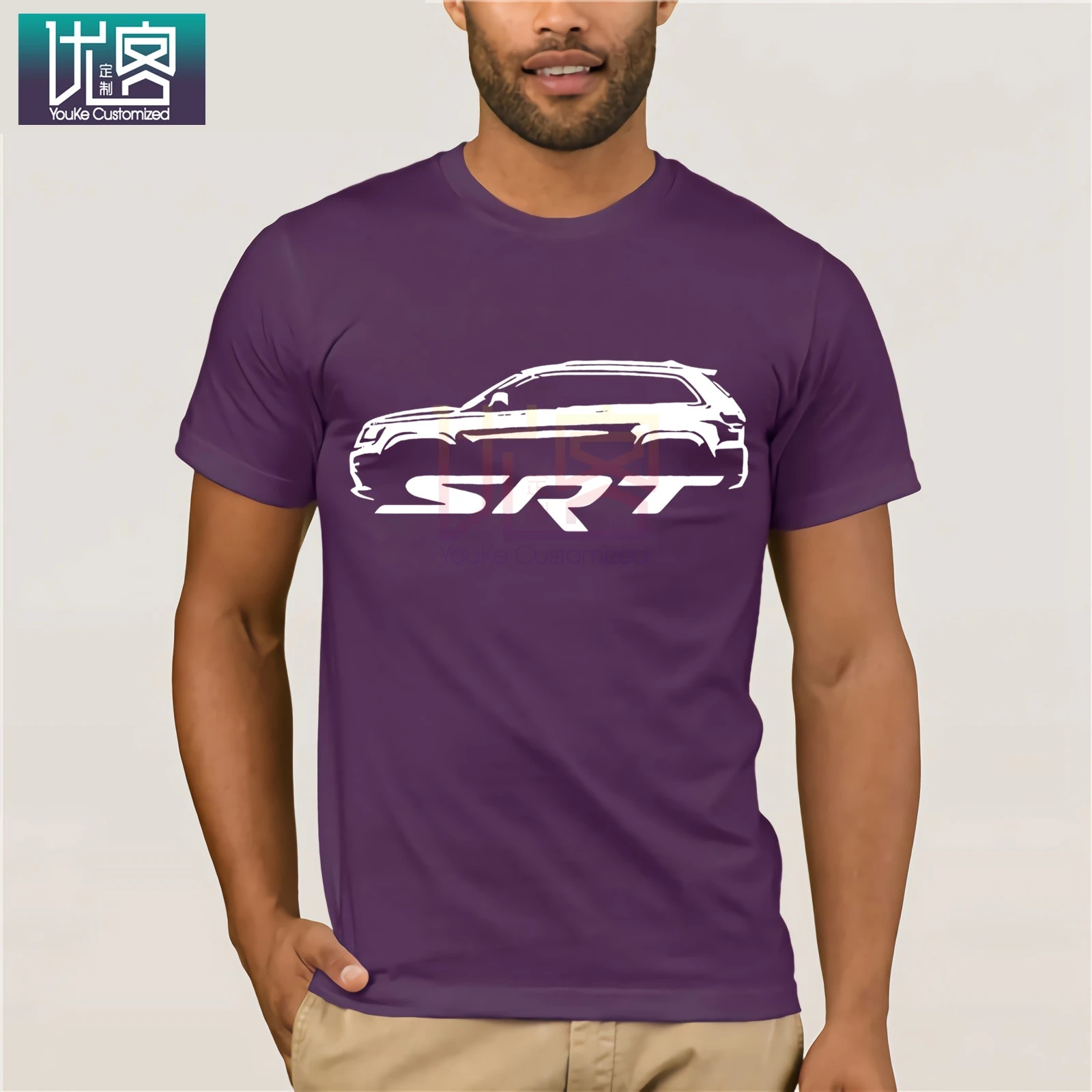 2011-16 Jeep Grand Cherokee SRT SRT8 контурный дизайн футболка Новинка футболка - Цвет: purple