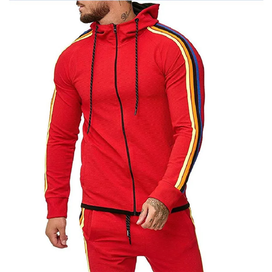 6 цветов спортивная мужская куртка для бега полосатые плотные толстовки для бодибилдинга ветрозащитное пальто для тренировок, фитнеса спортивная одежда