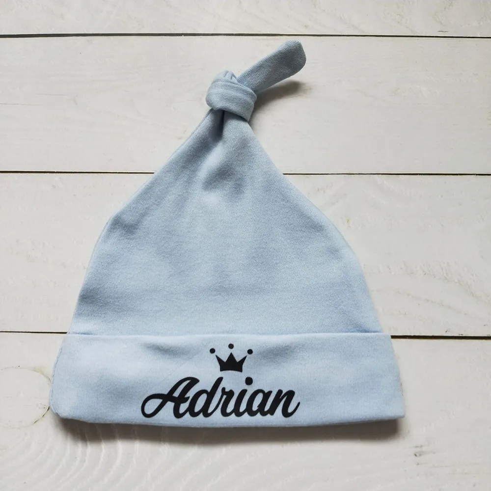 Custom Name Newborn Boy Or Girl Baby Hat Print Your Text Personalized Baby Hats Children Beanies