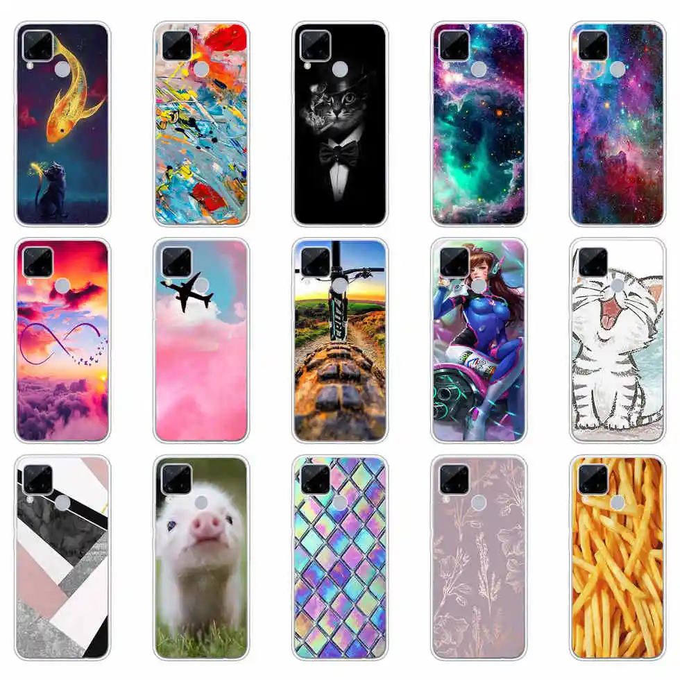 Per Oppo Realme C15 Custodia Morbida In Silicone Cover Posteriore Custodia Per Telefono Per Realme C15 C 15 Custodia Funda Per Realme C15 Cover Coque