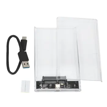

2.5 Inch HDD Case SATA to USB 3.1 Adapter Support 8TB HDD SSD Enclosure 10 Gbps Transmission External Hard Disk Box