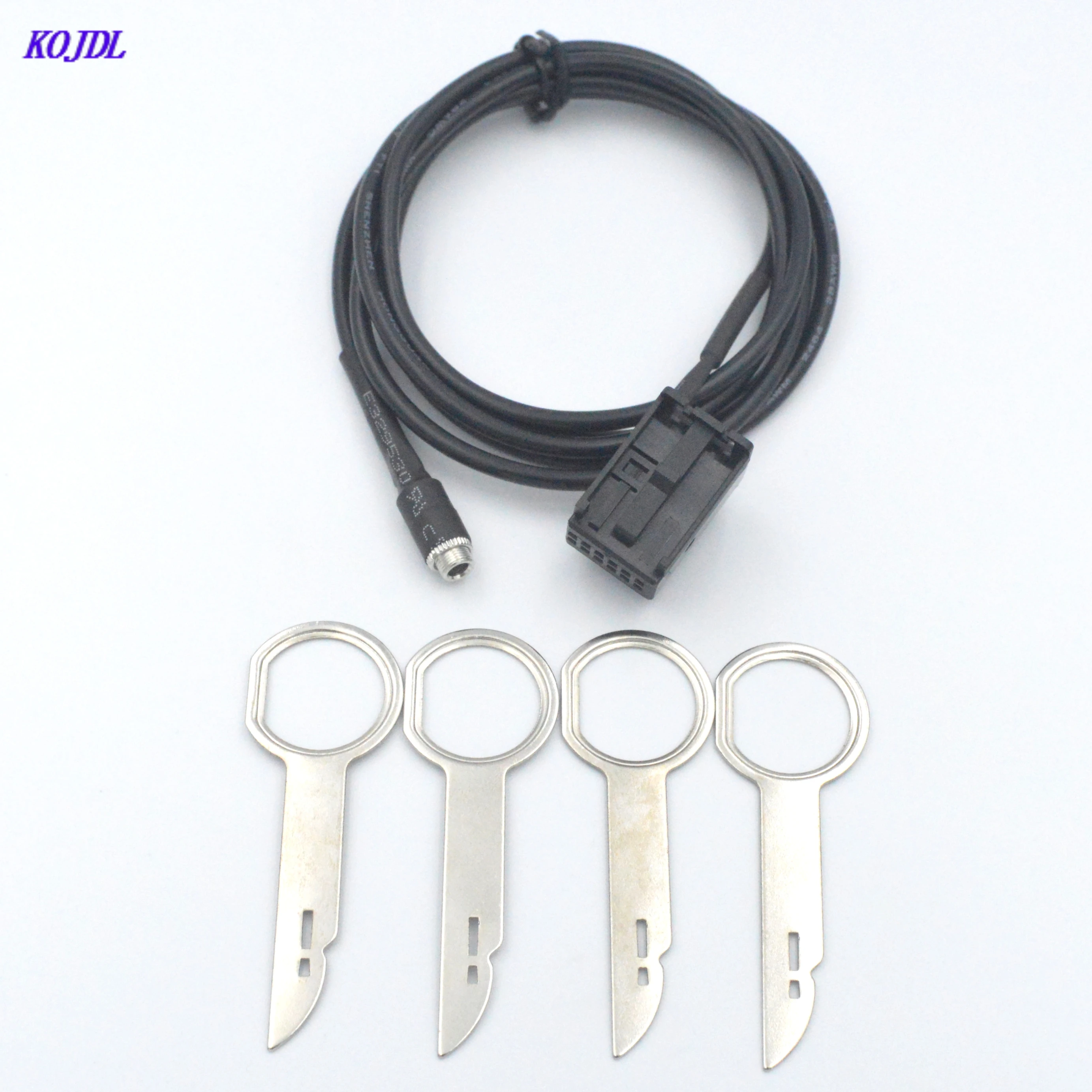 Ford rádio do carro 6000cd auxiliar fêmea aux cabo de áudio para ford mondeo foco 2 mk2 aadpter fio kojdl com 4 ferramentas