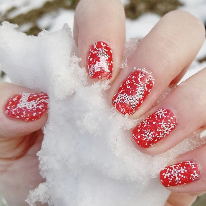 Christmas Nail Stamping Plates Stainless Steel Template Stamp Plate Nail Art Manicure Image DIY Design Tool