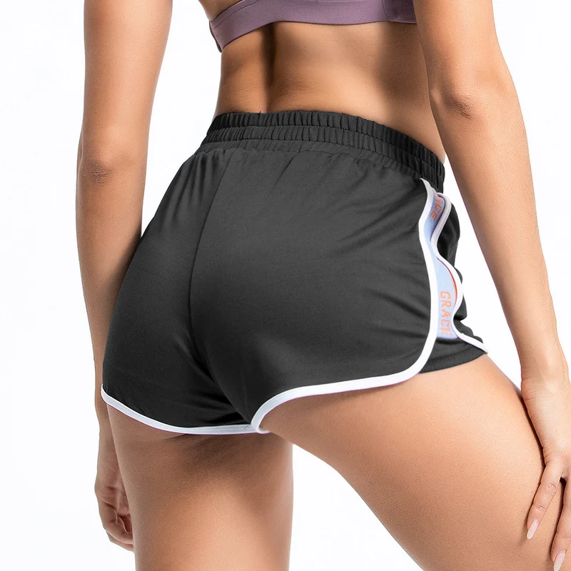 Ladies Sports Shorts High Waist Seamless Fitness Yoga Shorts Spandex Tight Fashion Fake Two Piece Yoga Shorts