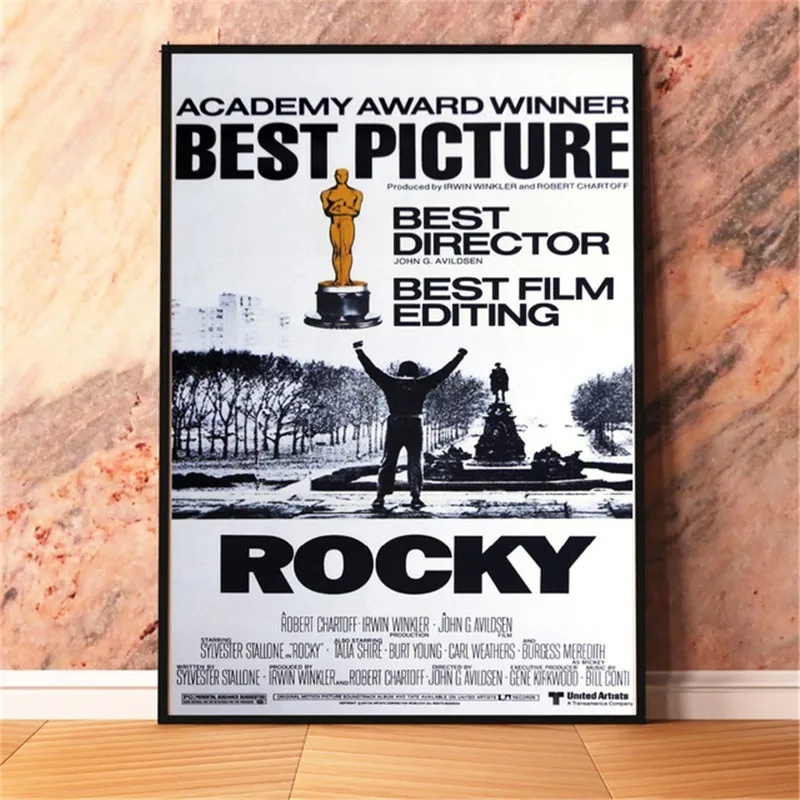 

Rocky Vintage Classic Movie Canvas Painting Vintage Prints and Posters Cuadros Wall Art Pictures for Living Room Decor Frameless