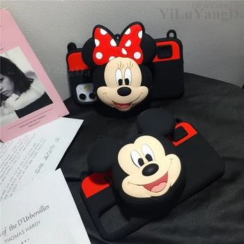 

Cartoon Mickey Minnie Zipper Wallet Phone Case for iPhone 6 6s 7 8 Plus X XR XS 11 Pro Max Soft Silicone Bag Cover Coque Fundas