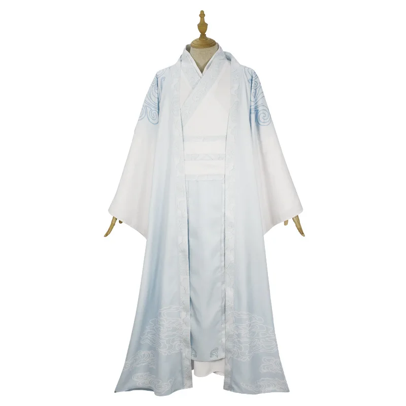 Lan Wangji Косплей Костюм Mo Dao Zu Shi Lan Zhan древний костюм парик Wei Wuxian Yiling патриарх Хэллоуин волосы