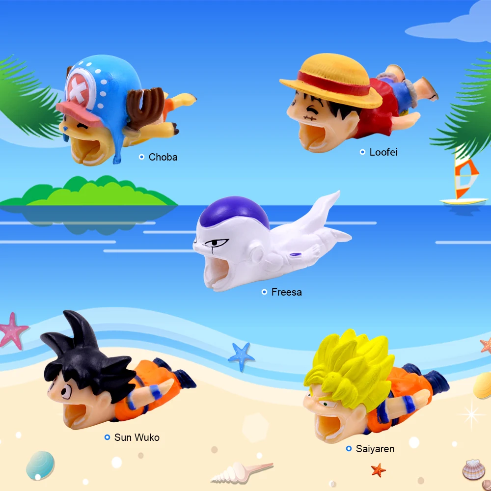 CHIPAL Cartoon Bite Animal защита кабеля для iPhone USB зарядное устройство передачи данных